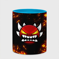 Кружка 3D Geometry Dash: Demon Z, цвет: 3D-белый + небесно-голубой — фото 2