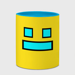 Кружка 3D Geometry Dash: Smile, цвет: 3D-белый + небесно-голубой — фото 2