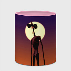 Кружка 3D Сиреноголовый Хоррор Закат, цвет: 3D-белый + розовый — фото 2