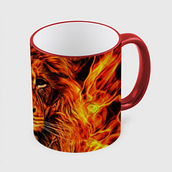 Кружка 3D LION, цвет: 3D-красный кант