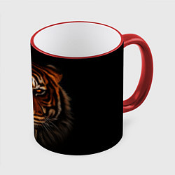 Кружка 3D TIGER, цвет: 3D-красный кант