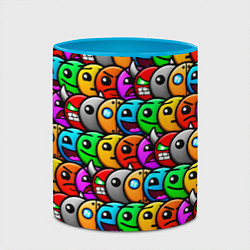 Кружка 3D Geometry Dash: Pattern Z, цвет: 3D-белый + небесно-голубой — фото 2