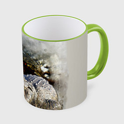 Кружка цветная Глаз крокодила