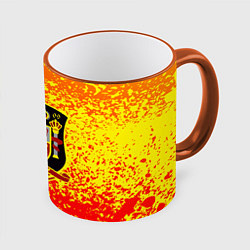 Кружка 3D Сборная Испании, цвет: 3D-оранжевый кант