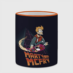 Кружка 3D Back to Futurama, цвет: 3D-оранжевый кант — фото 2
