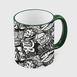 Кружка цветная Тату ретро