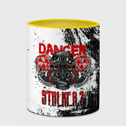 Кружка 3D Stalker 2 Danger, цвет: 3D-белый + желтый — фото 2