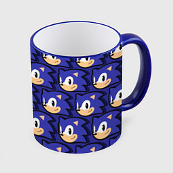Кружка 3D Sonic pattern, цвет: 3D-синий кант