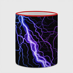 Кружка 3D НЕОНОВАЯ МОЛНИЯ ГРОЗА, цвет: 3D-красный кант — фото 2