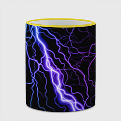 Кружка 3D НЕОНОВАЯ МОЛНИЯ ГРОЗА, цвет: 3D-желтый кант — фото 2