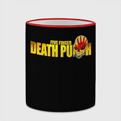 Кружка 3D FFDP Five Finger Death Punch, цвет: 3D-красный кант — фото 2