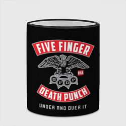 Кружка 3D Five Finger Death Punch 5FDP, цвет: 3D-черный кант — фото 2