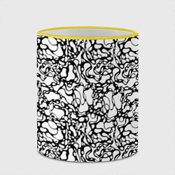 Кружка 3D Абстрактная жидкость, цвет: 3D-желтый кант — фото 2