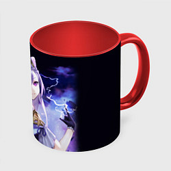 Кружка 3D КЭ ЦИН - Genshin Impact, цвет: 3D-белый + красный