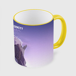 Кружка 3D Для тебя бессмертный, цвет: 3D-желтый кант