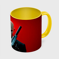 Кружка 3D Agent here, цвет: 3D-белый + желтый