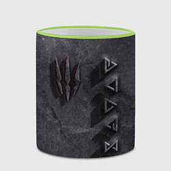 Кружка 3D THE WITCHER КАМЕНЬ, цвет: 3D-светло-зеленый кант — фото 2