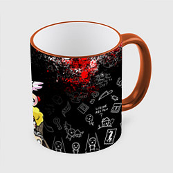 Кружка 3D The Binding of Isaac ИСААК, цвет: 3D-оранжевый кант