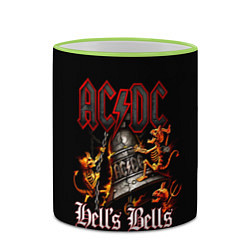 Кружка 3D ACDC Hells Bells, цвет: 3D-светло-зеленый кант — фото 2