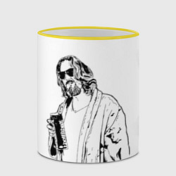 Кружка 3D Большой Лебовски Big Lebowski, цвет: 3D-желтый кант — фото 2