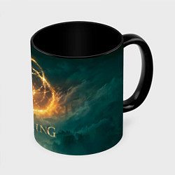 Кружка 3D Elden Ring key art, цвет: 3D-белый + черный