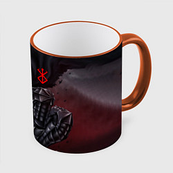 Кружка 3D ГАТС БЕРСЕРК аниме, цвет: 3D-оранжевый кант
