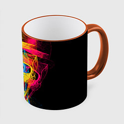 Кружка цветная Череп-анаглиф