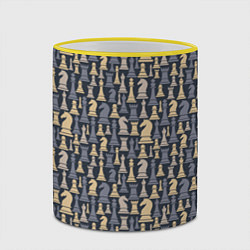 Кружка 3D Шахматист, цвет: 3D-желтый кант — фото 2