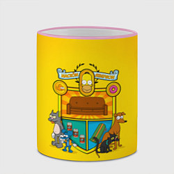 Кружка 3D Simpsons nation, цвет: 3D-розовый кант — фото 2