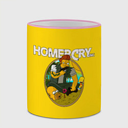 Кружка 3D Homer Cry, цвет: 3D-розовый кант — фото 2