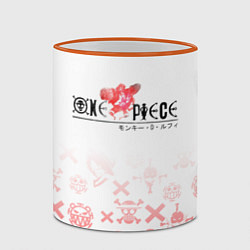 Кружка 3D One Piece резиновый Луффи, цвет: 3D-оранжевый кант — фото 2