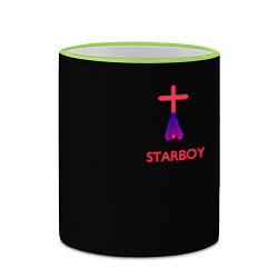 Кружка 3D STARBOY - The Weeknd, цвет: 3D-светло-зеленый кант — фото 2