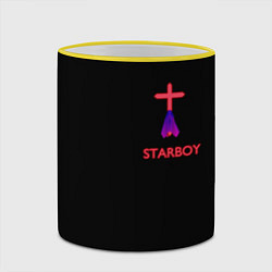 Кружка 3D STARBOY - The Weeknd, цвет: 3D-желтый кант — фото 2