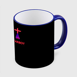 Кружка 3D STARBOY - The Weeknd, цвет: 3D-синий кант