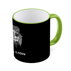 Кружка 3D BE LIKE A LION, цвет: 3D-светло-зеленый кант