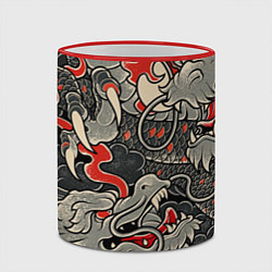 Кружка 3D Китайский Дракон, China Dragon, цвет: 3D-красный кант — фото 2