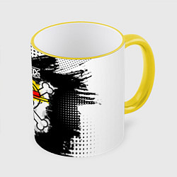 Кружка цветная Весёлый Роджер пиратов Соломенной Шляпы