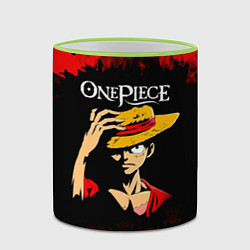 Кружка 3D Луффи One Piece Большой куш, цвет: 3D-светло-зеленый кант — фото 2