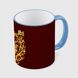 Кружка цветная One Piece Портгас Д Эйс в огне