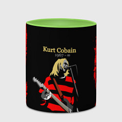 Кружка 3D КУРТ КОБЕЙН НИРВАНА ЛОГО спина Z, цвет: 3D-белый + светло-зеленый — фото 2