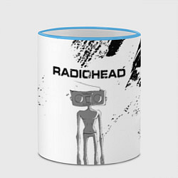 Кружка 3D Radiohead Радиохед Z, цвет: 3D-небесно-голубой кант — фото 2