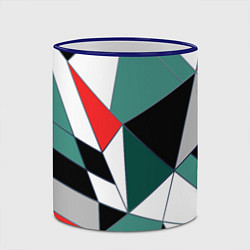 Кружка 3D Абстрактный геометрический, цвет: 3D-синий кант — фото 2