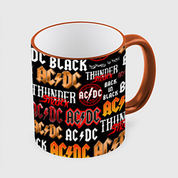 Кружка 3D AC DC LOGOBOMBING, цвет: 3D-оранжевый кант