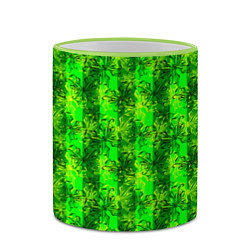 Кружка 3D Неоновый полосатый узор, цвет: 3D-светло-зеленый кант — фото 2