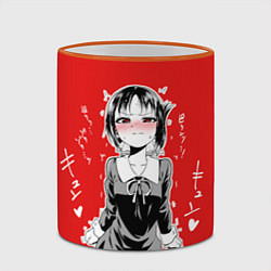 Кружка 3D Госпожа Кагуя сердится бака, цвет: 3D-оранжевый кант — фото 2