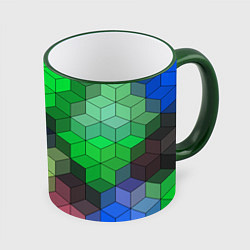 Кружка цветная Разноцветный геометрический уз