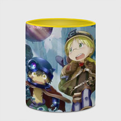 Кружка 3D Made in Abyss Созданный в Бездне, цвет: 3D-белый + желтый — фото 2