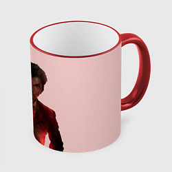 Кружка 3D David Tennant, цвет: 3D-красный кант