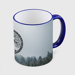 Кружка 3D Иггдрасиль Yggdrasil Z, цвет: 3D-синий кант