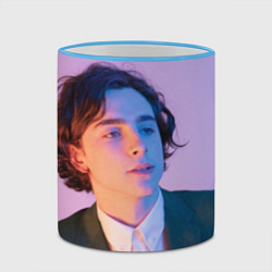 Кружка 3D Timothee Chalamet, цвет: 3D-небесно-голубой кант — фото 2